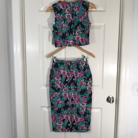 NWT I ❤️ Ronson 2-PC Floral Skirt Set size XS - Picture 4 of 6